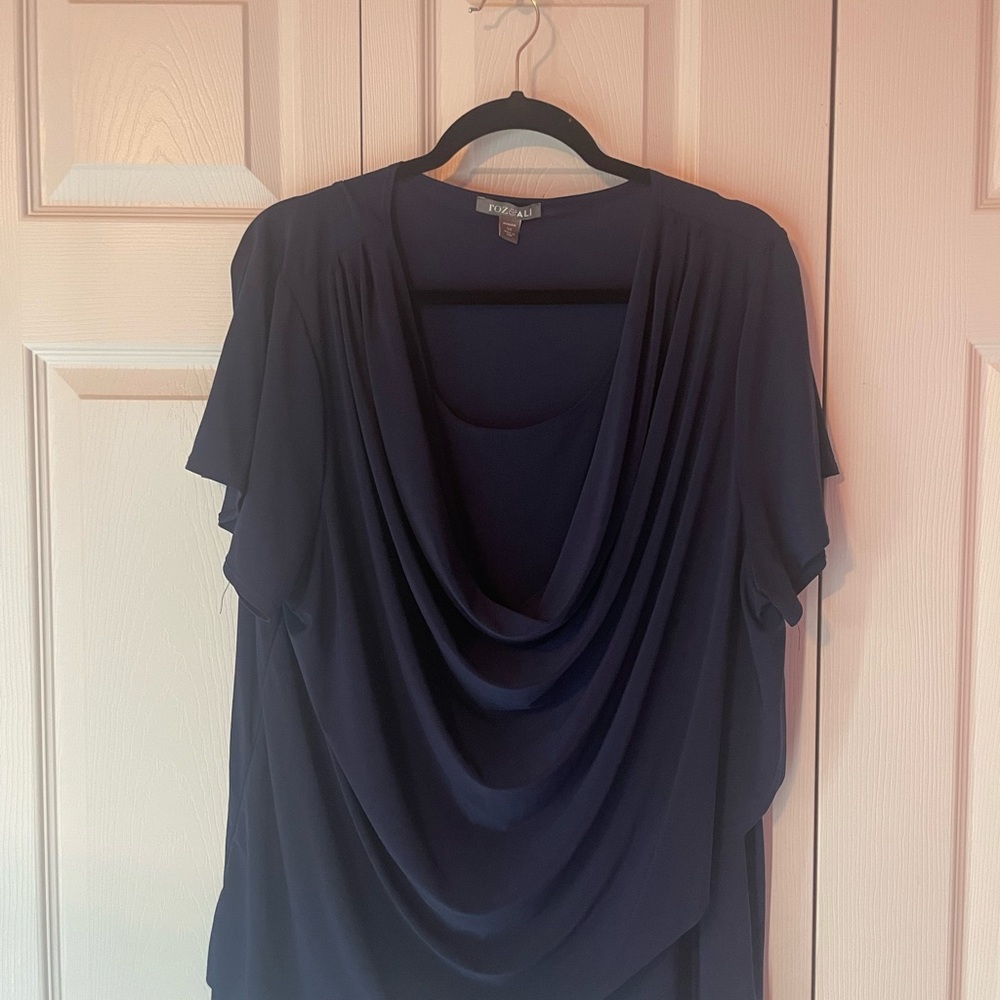 Roz & Ali Deep Blue Women's Top